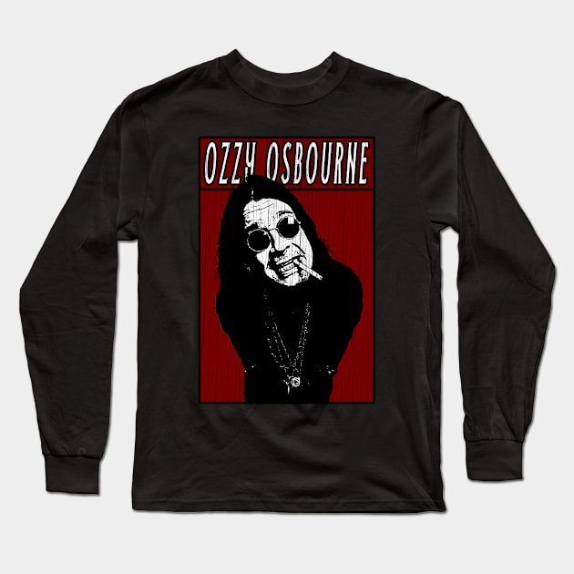 Vintage Retro Ozzy Osbourne Long Sleeve T-Shirt by Projectup